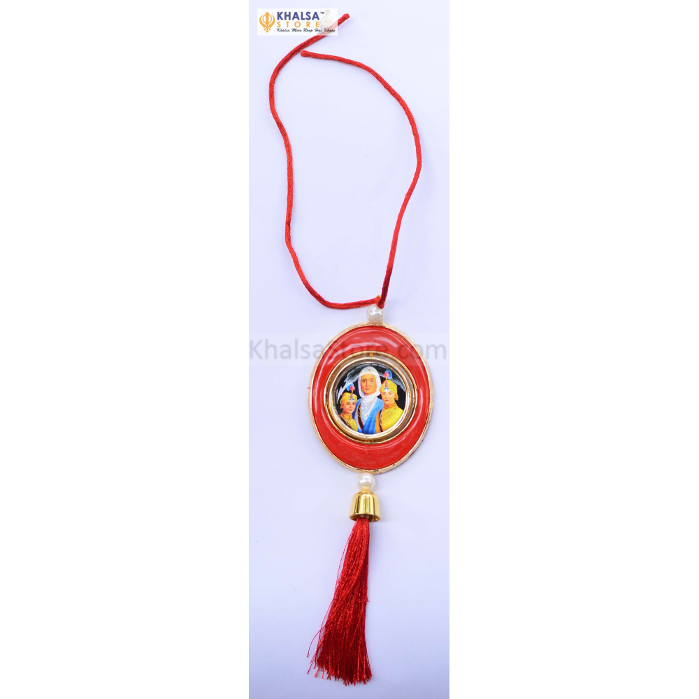 Baba Deep Singh Ji Car Hanging - Punjabi Sikh Religious Ornament For Rearview Mirror